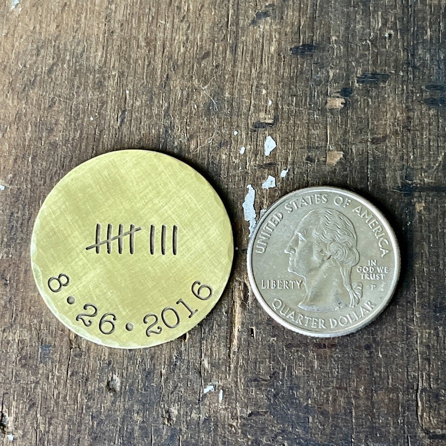 Anniversary Date Tally Marks - Personalized Anniversary Gift for Him - Couples Gift