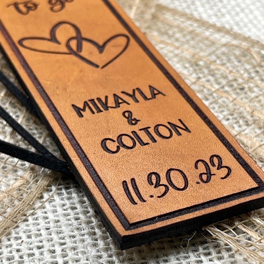 Leather 3rd Anniversary Bookmark – Third Anniversary Personalized Gift