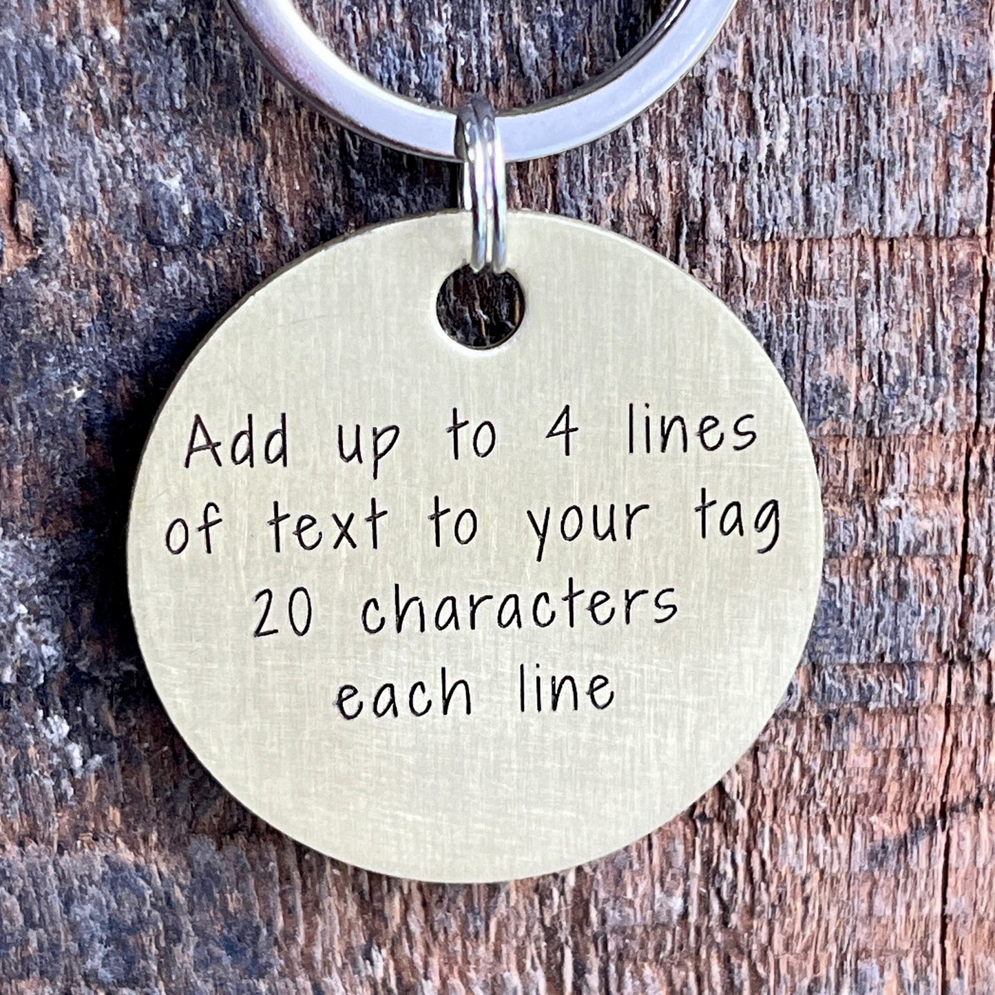 Dog Tag with Floral Design