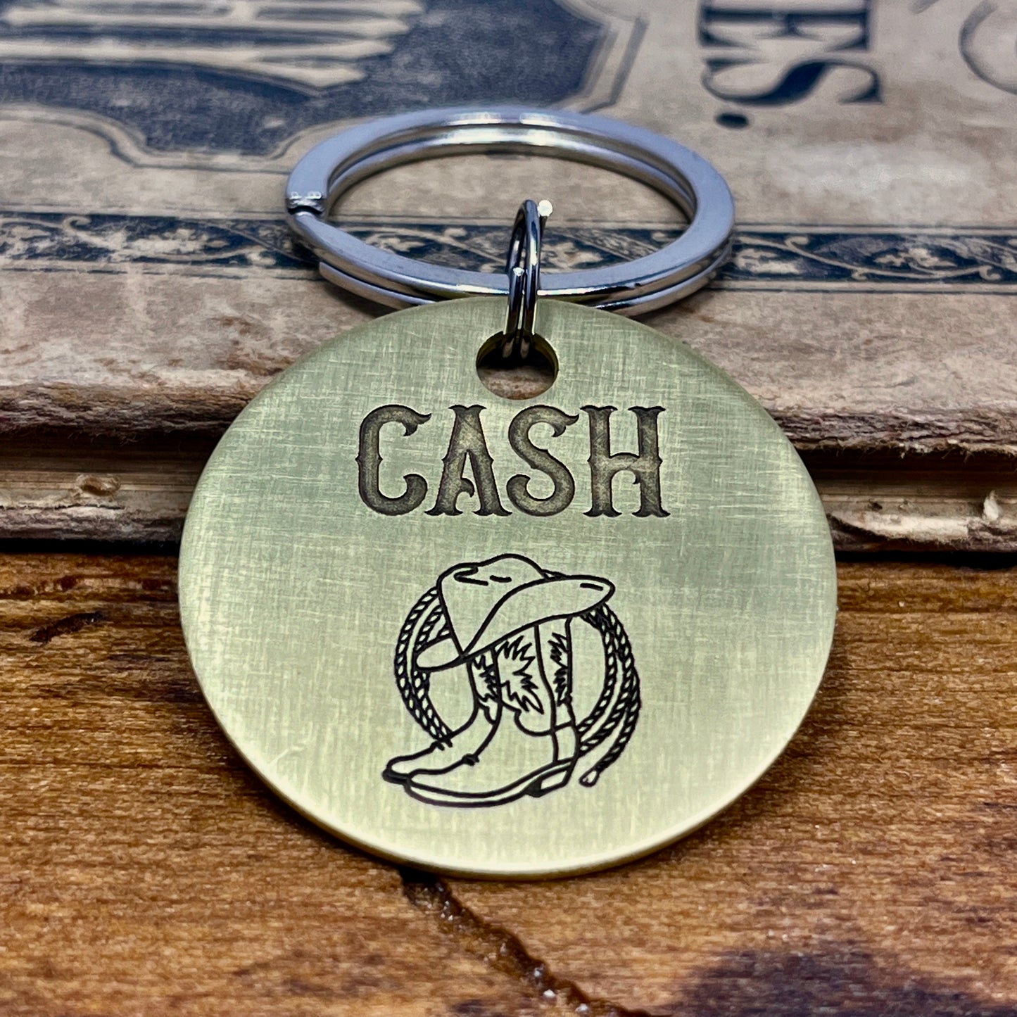 Cowboy Boot Dog Tag