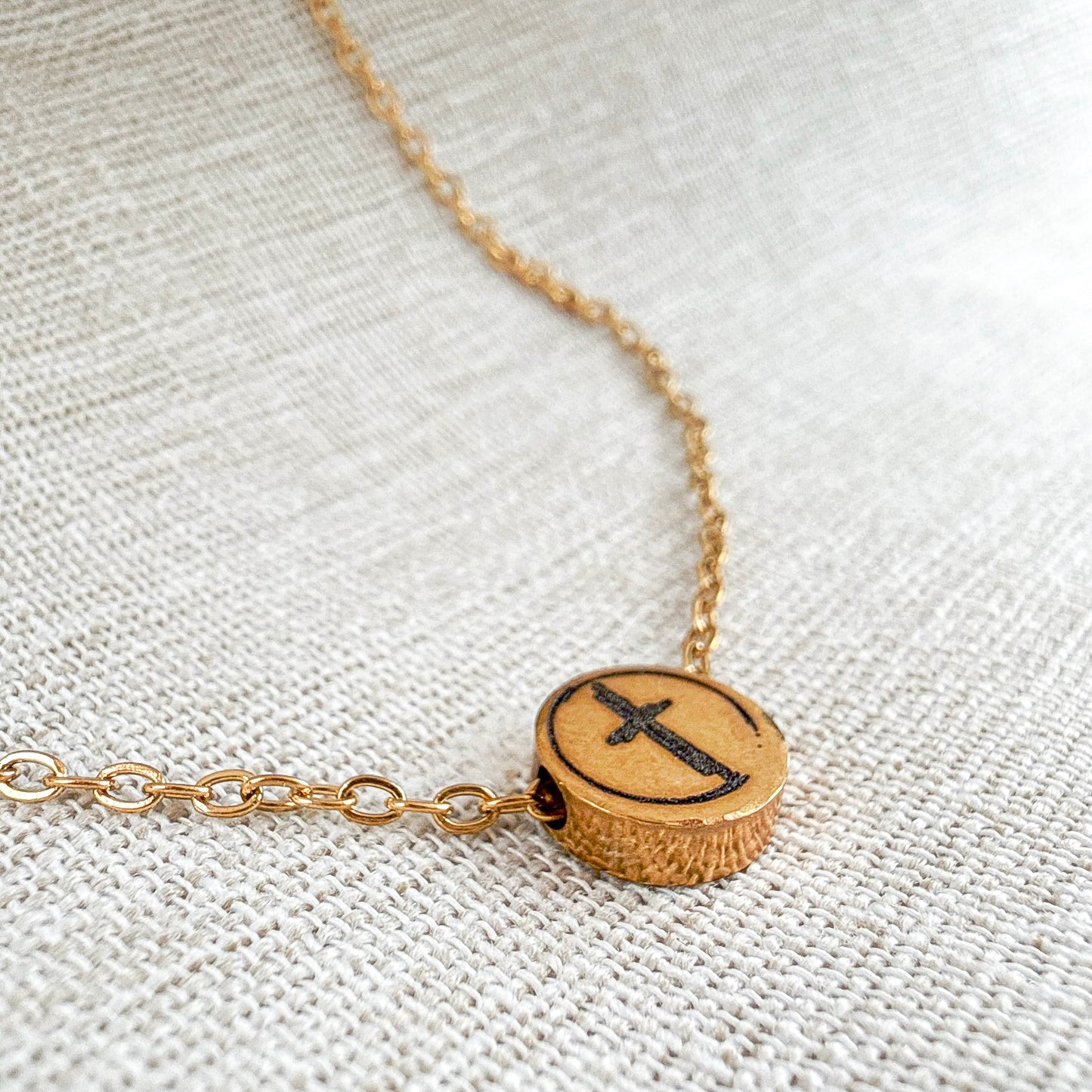 The Faith Necklace | Hand Drawn Cross Keepsake Charm