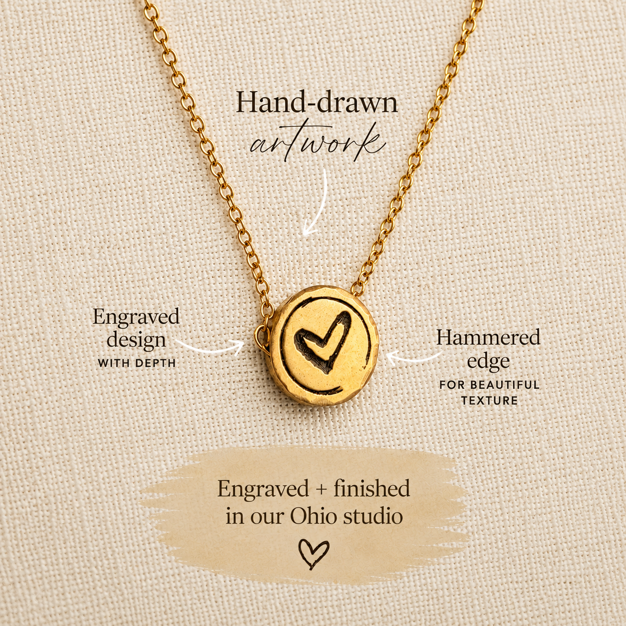 Heart Keepsake Necklace | Meaningful Gold Charm Jewelry