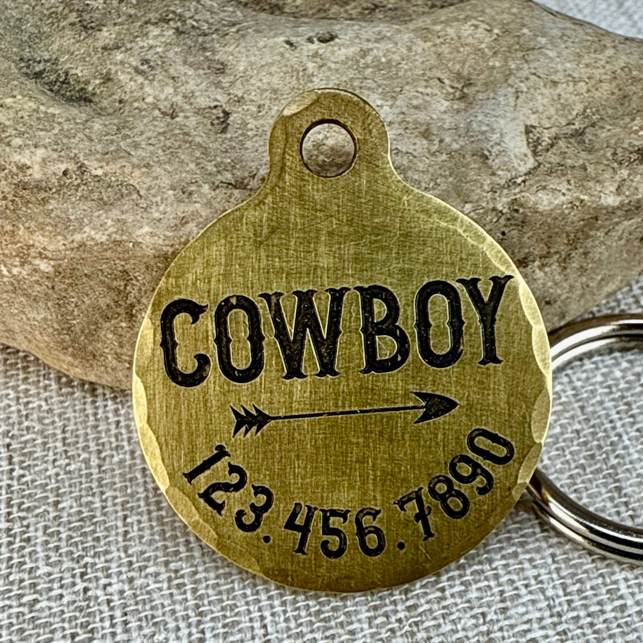 Medium Dog Tag with Arrow Design