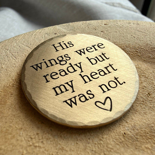 His Wings Were Ready — Memorial Keepsake Coin
