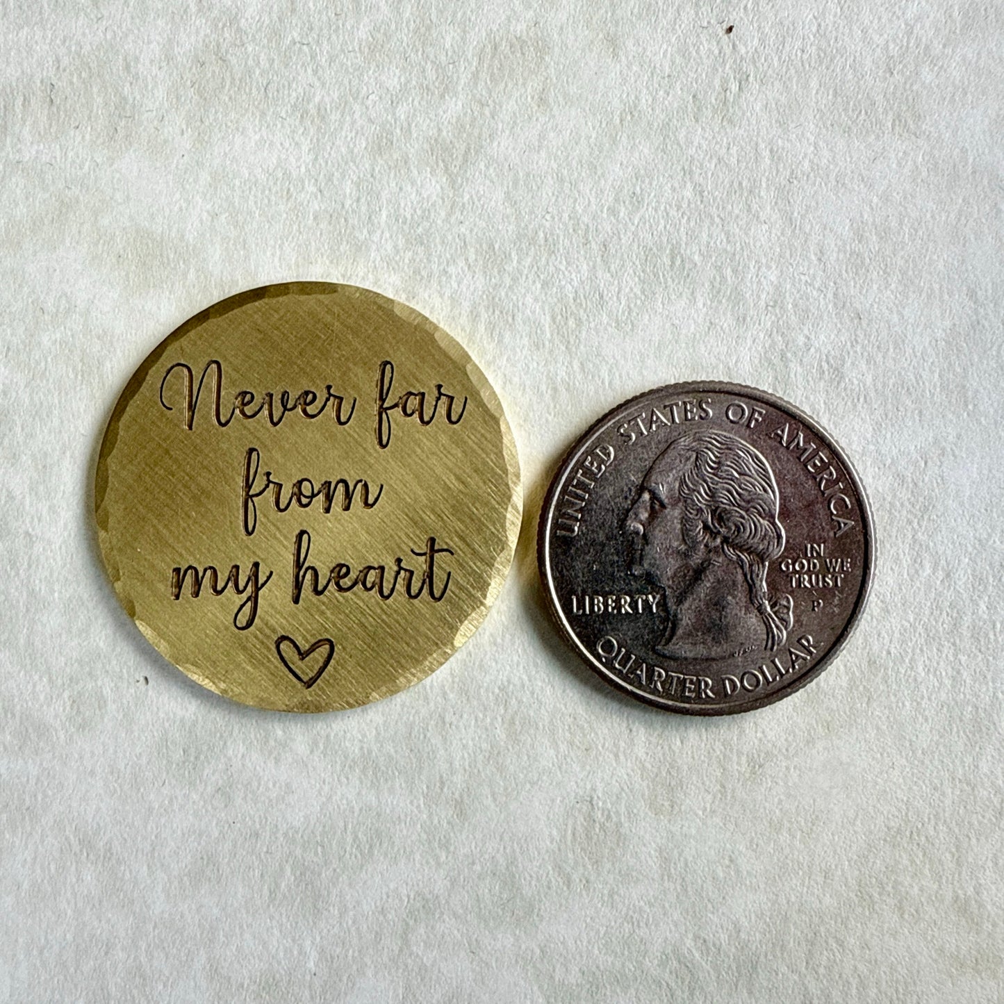 Never Far From My Heart — Memorial Keepsake Coin
