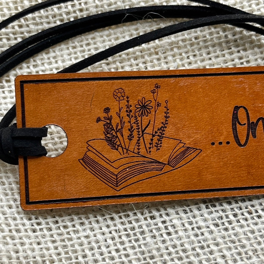 Leather Bookmark – Onto the Next Chapter - Encouraging Gift