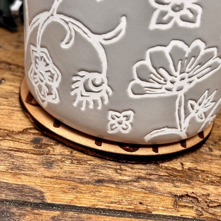 Believe Christmas Coasters in Genuine Leather