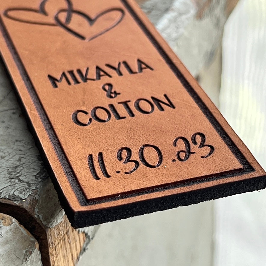 Leather 3rd Anniversary Bookmark – Third Anniversary Personalized Gift