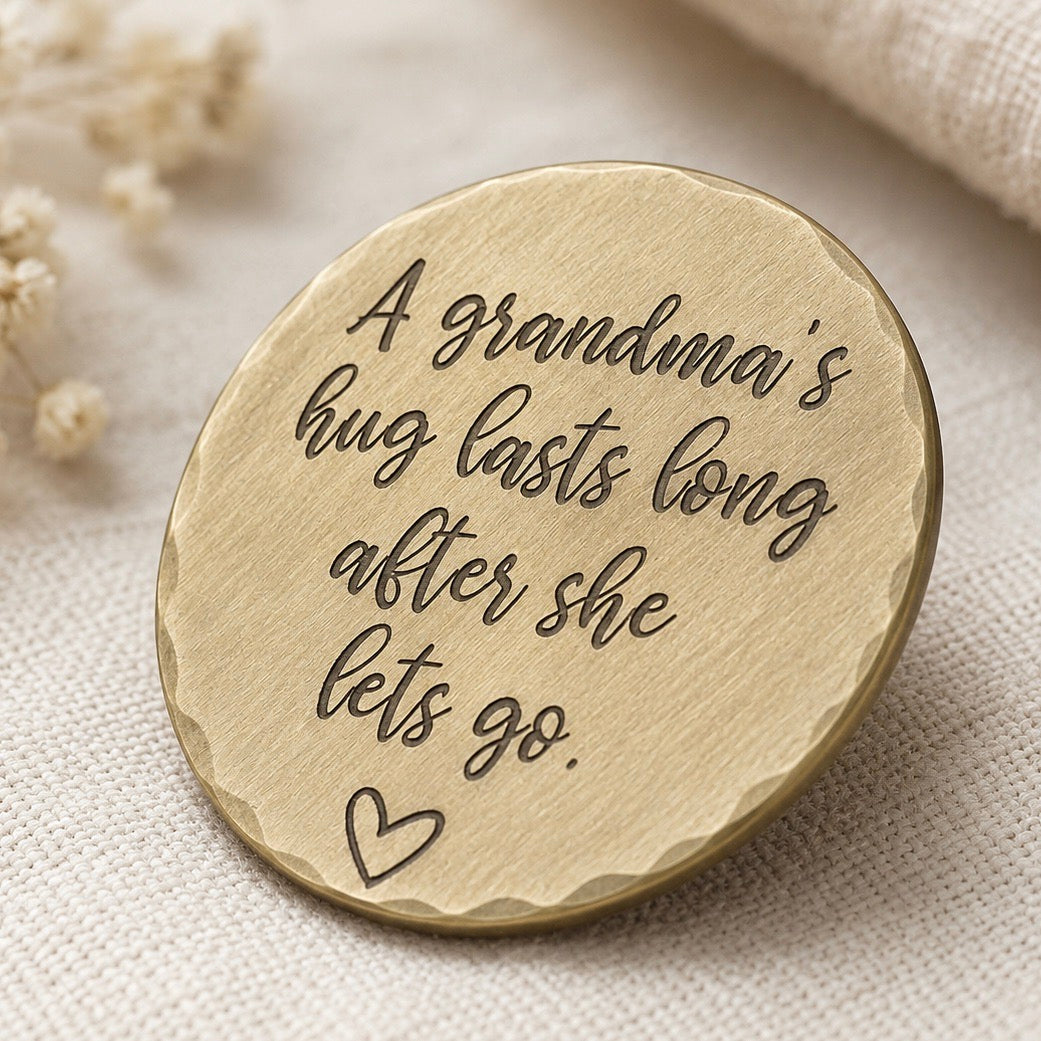 A Grandma’s Hug Lasts Long After She Lets Go — Memorial Keepsake Coin