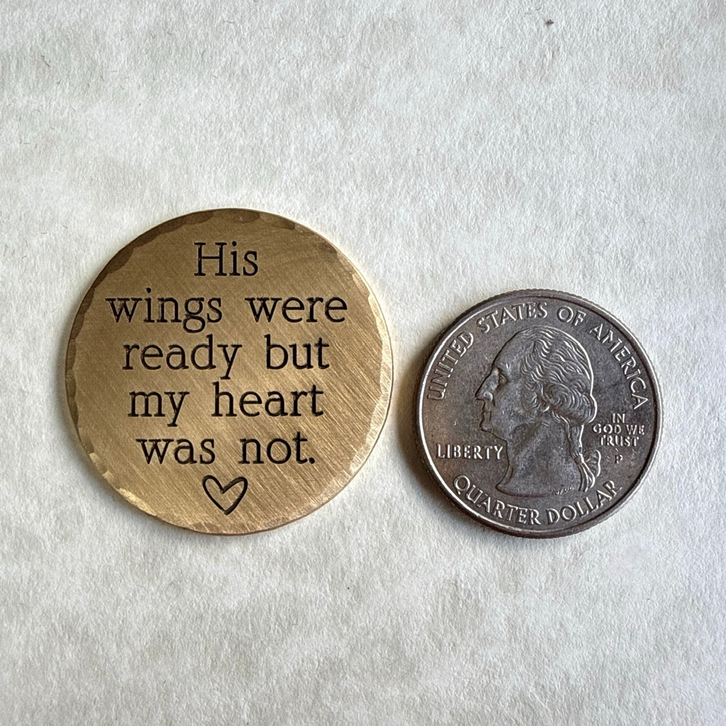 His Wings Were Ready — Memorial Keepsake Coin