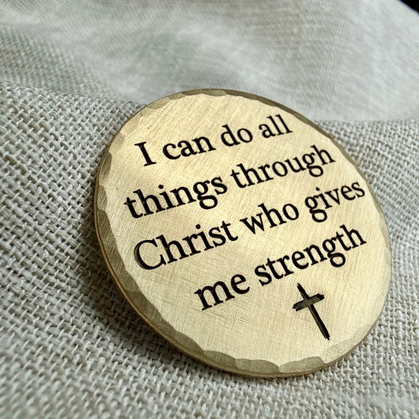 brass scripture coin philippians 4