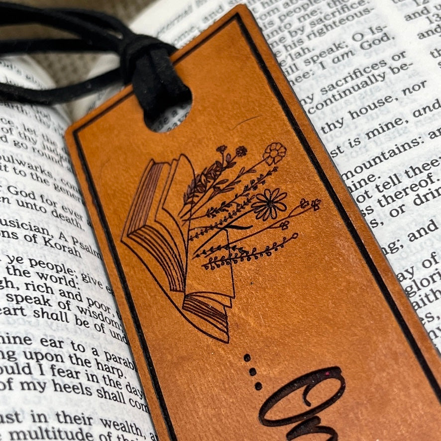 Leather Bookmark – Onto the Next Chapter - Encouraging Gift