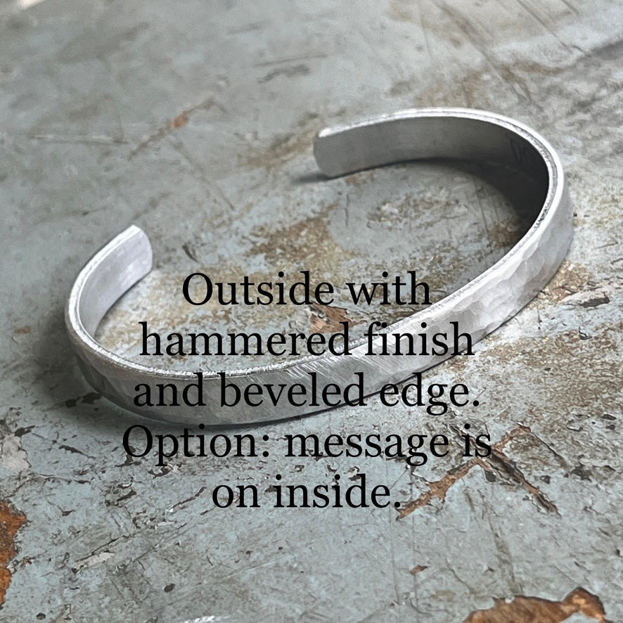 “I Carry Your Heart” Engraved Cuff Bracelet | Meaningful Love Quote | Gift for the One You Love
