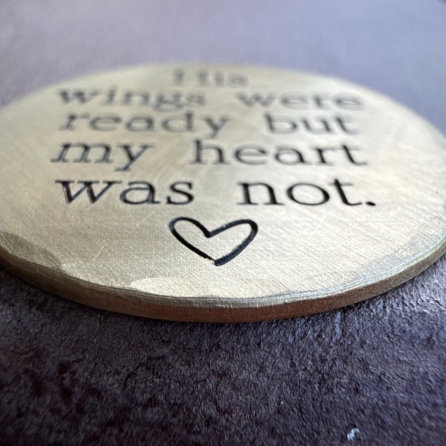 His Wings Were Ready — Memorial Keepsake Coin