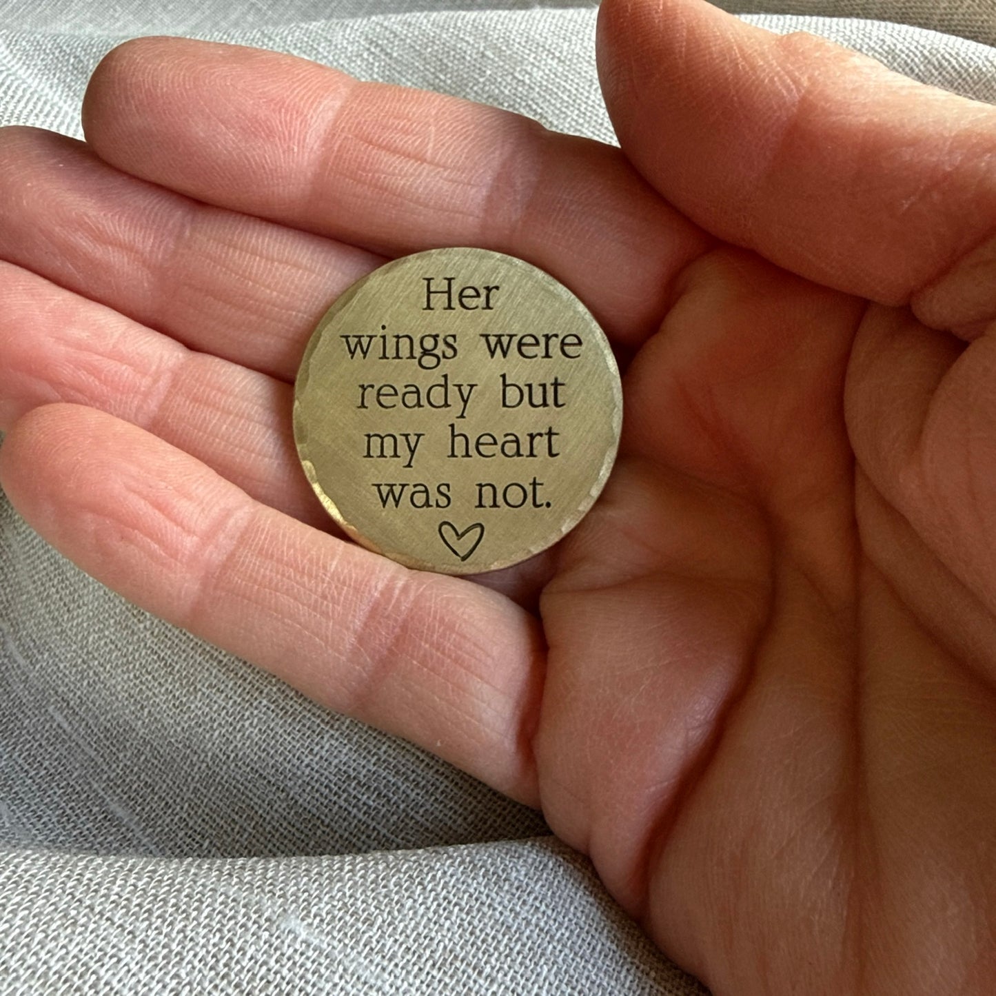 Her Wings Were Ready — Memorial Keepsake Coin