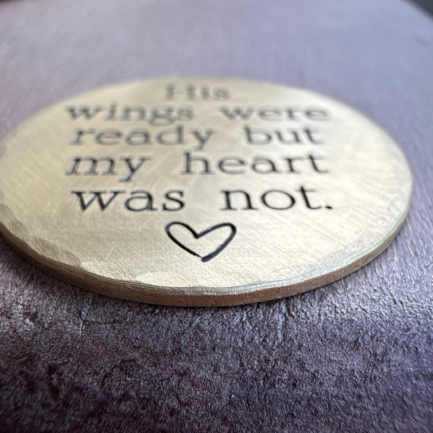 His Wings Were Ready — Memorial Keepsake Coin