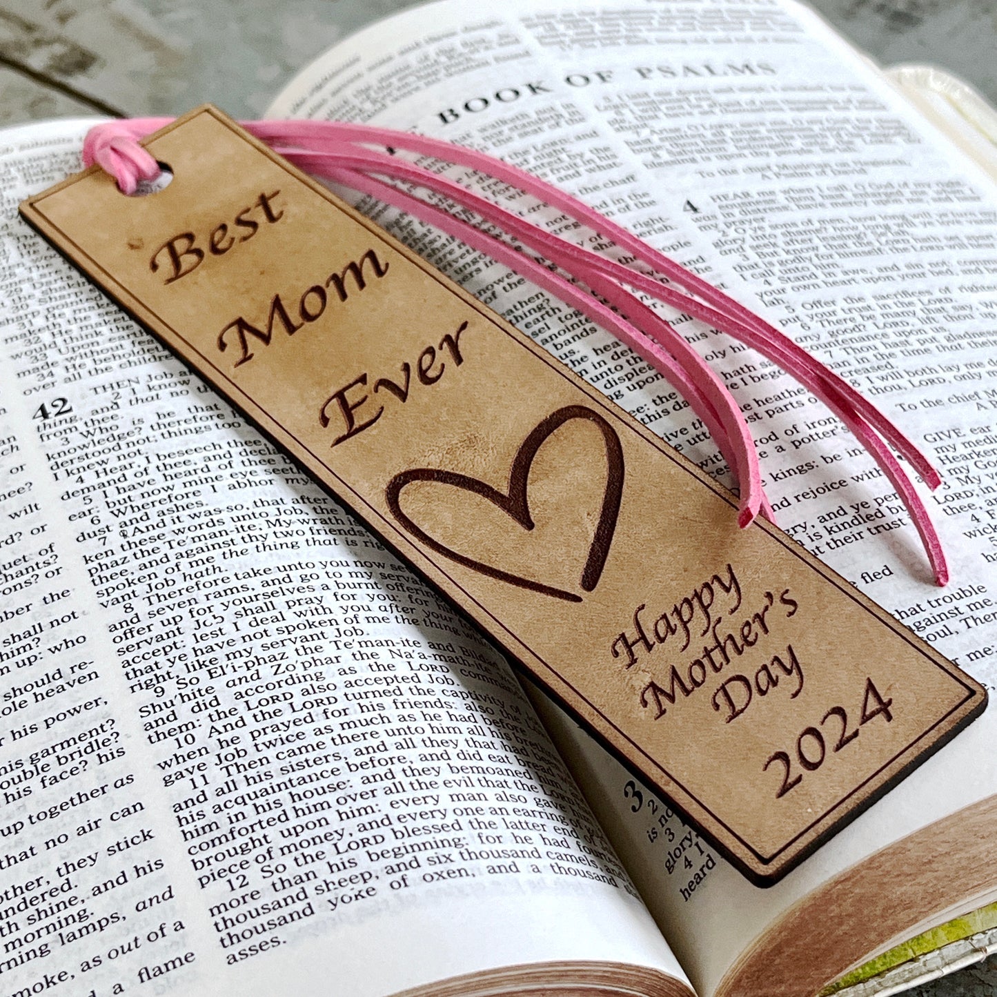 Personalized Gifts for Mom, Mothers Day Handcrafted Leather Bookmarks, Christian Gifts for Mother
