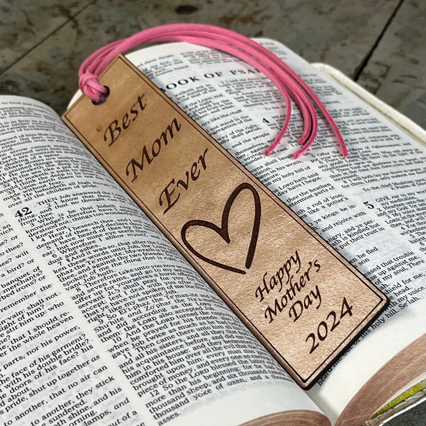 Personalized Gifts for Mom, Mothers Day Handcrafted Leather Bookmarks, Christian Gifts for Mother