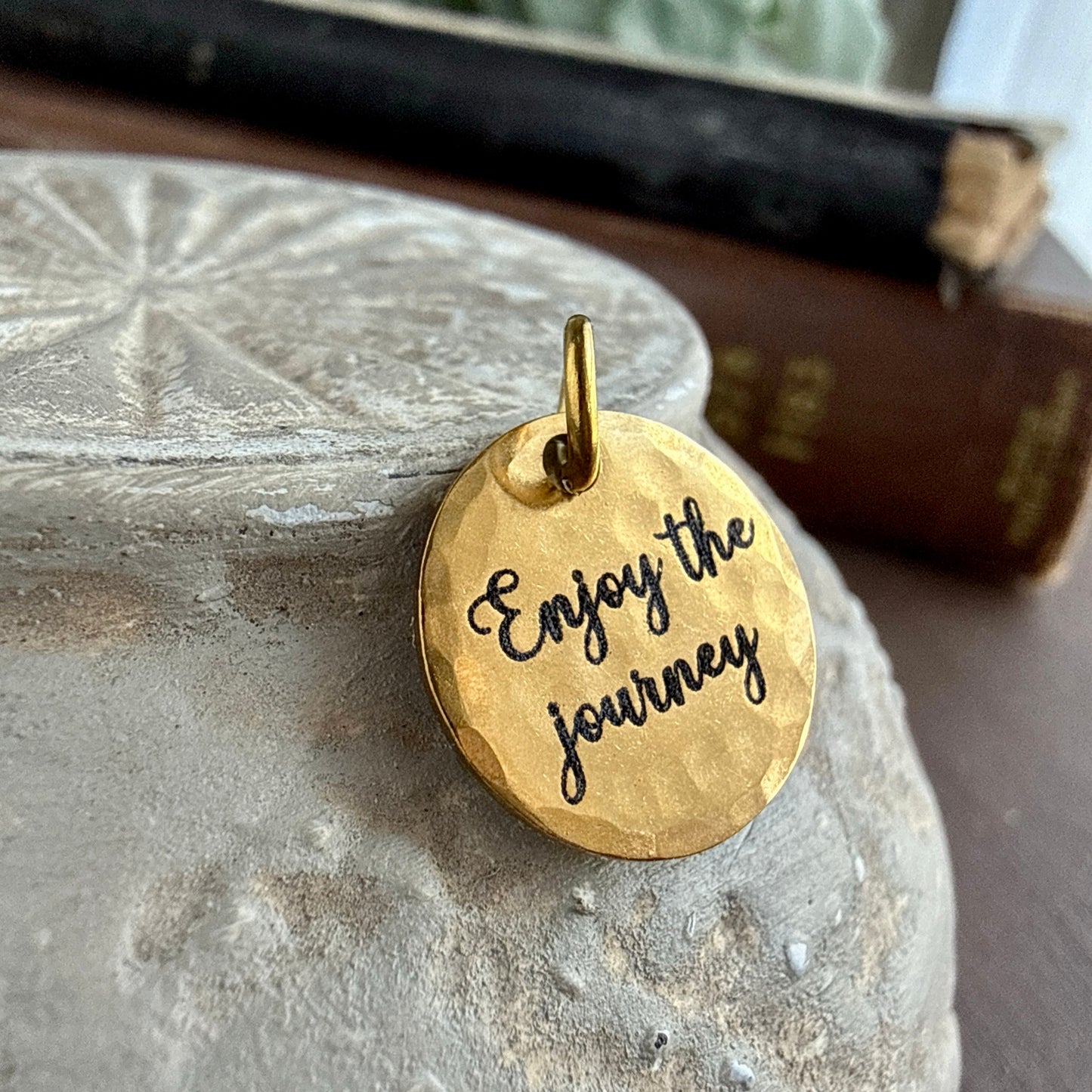 Enjoy the Journey Charm | Inspirational Gold Jewelry Add-On