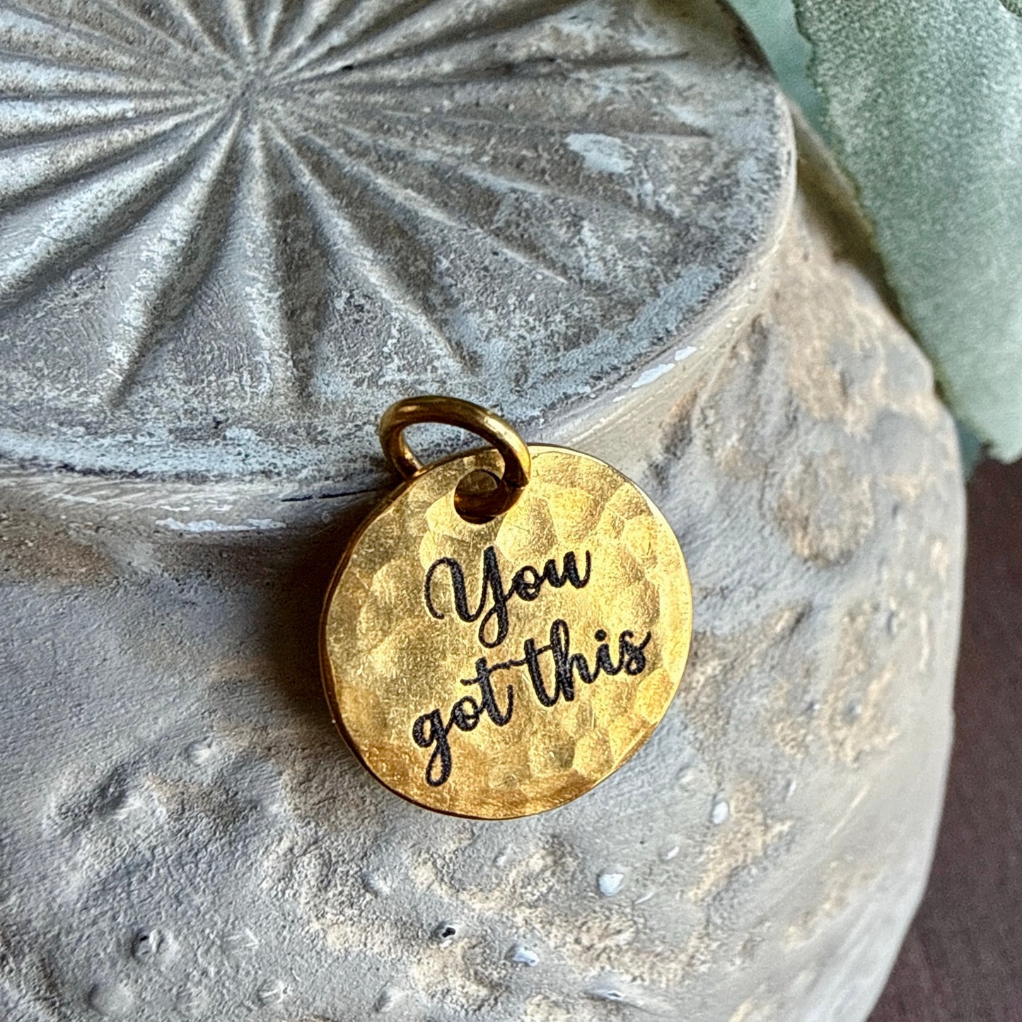 You Got This Charm | Encouragement Gold Jewelry Add-On