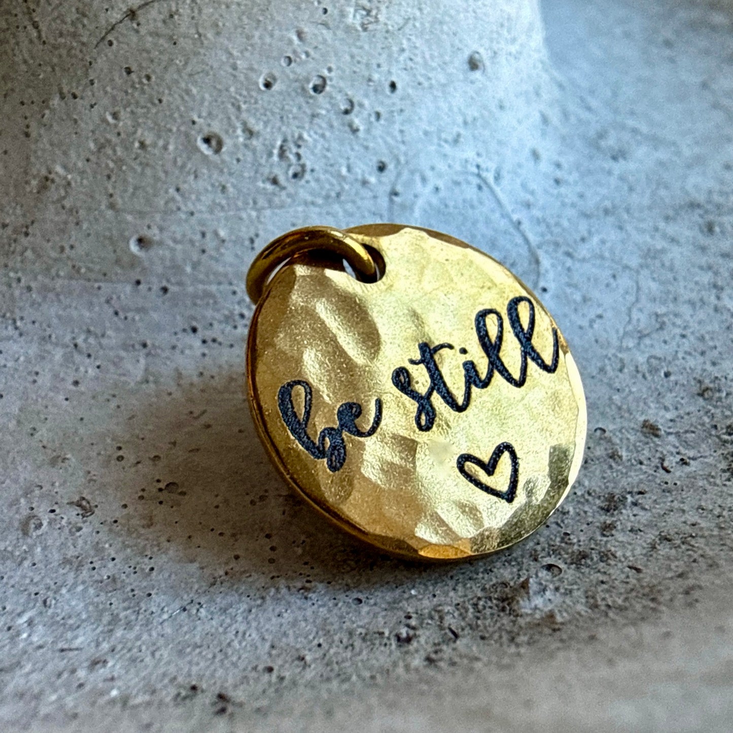 Be Still Charm | Christian Faith Gold Jewelry