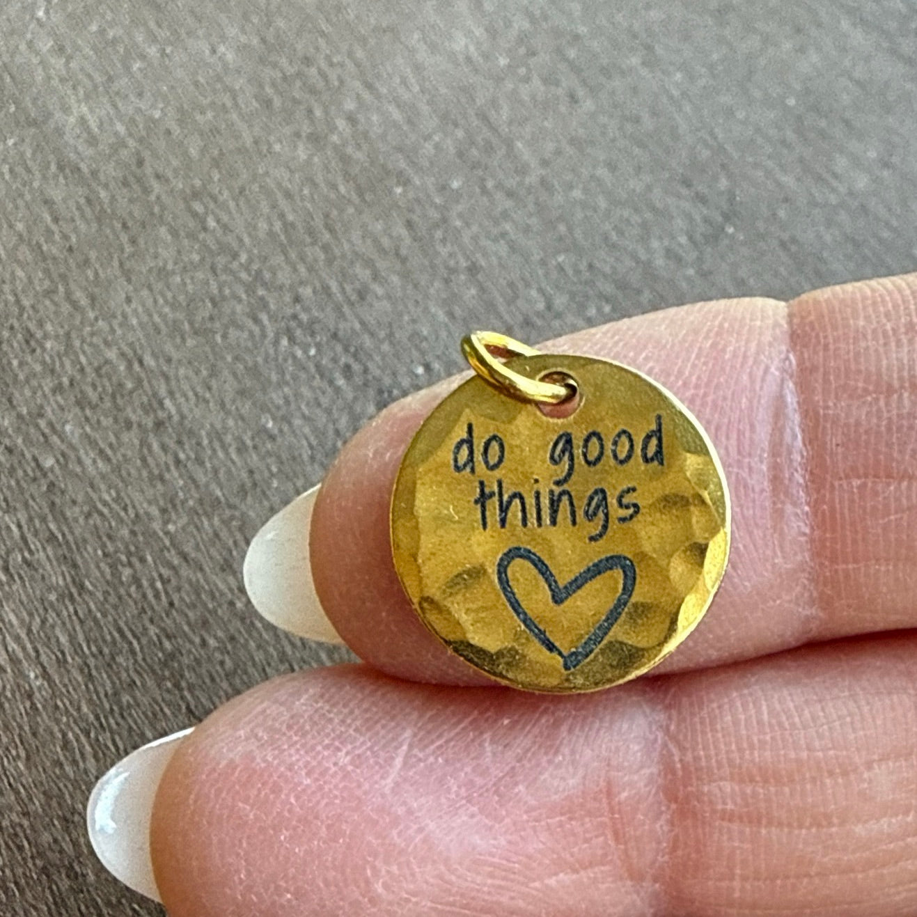 Do Good Things Charm | Inspirational Gold Jewelry Add-On