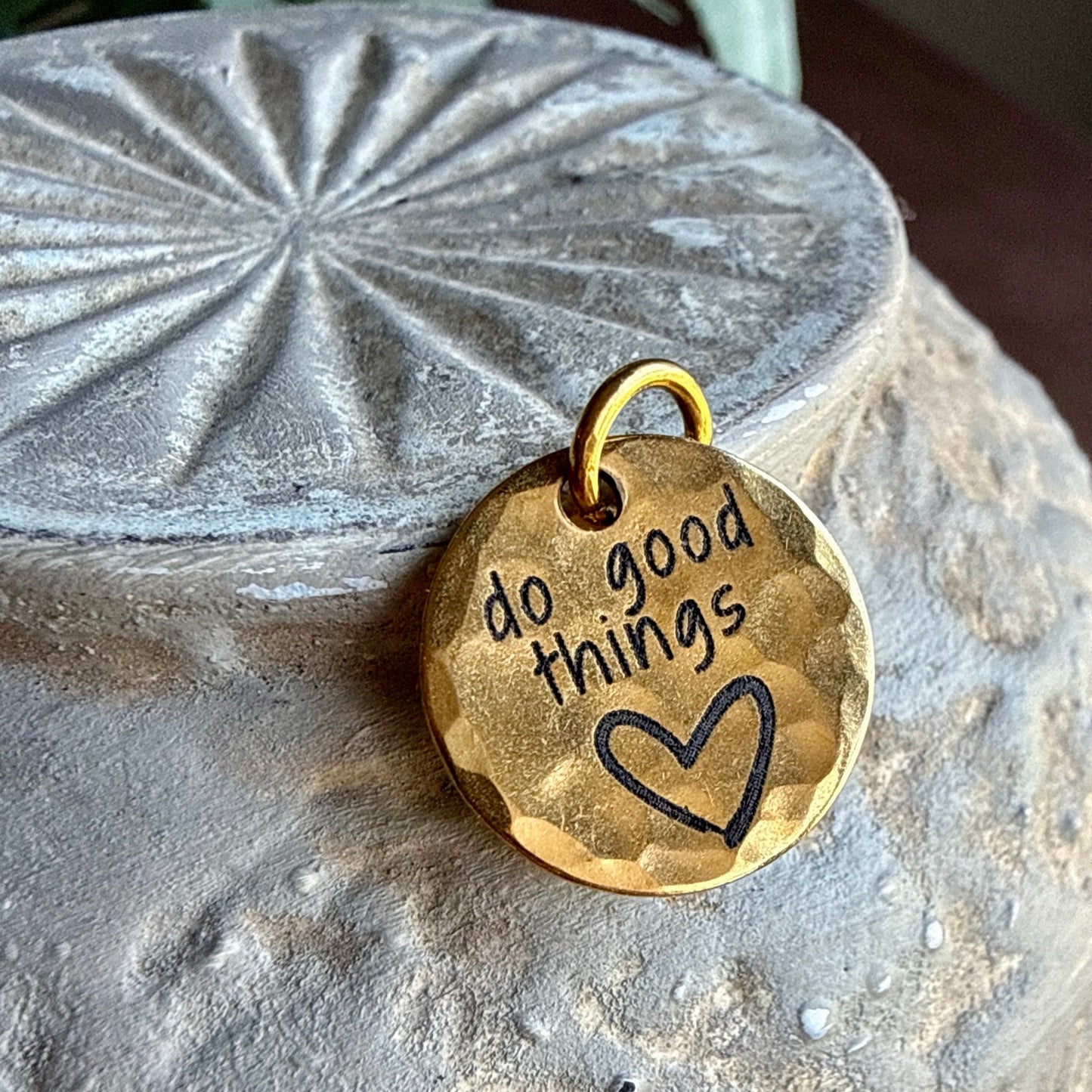 Do Good Things Charm | Inspirational Gold Jewelry Add-On