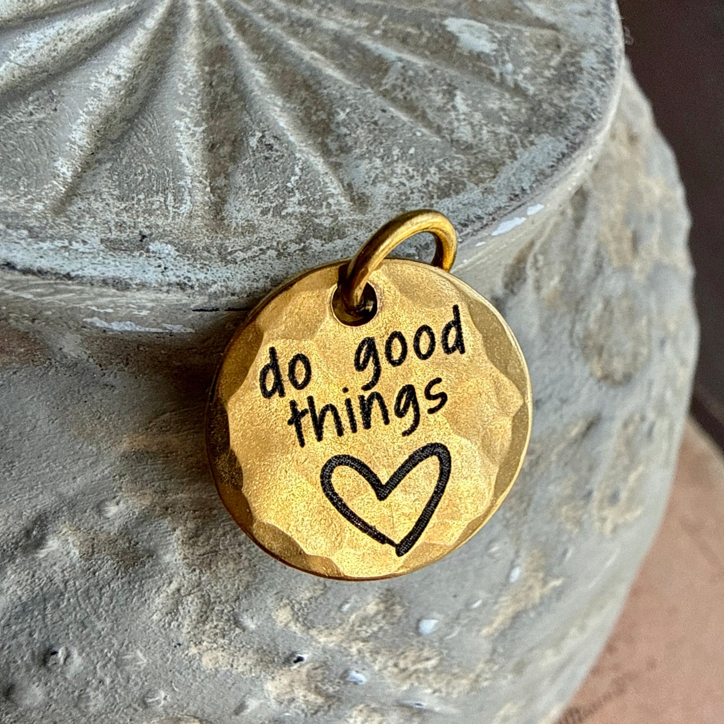 Do Good Things Charm | Inspirational Gold Jewelry Add-On