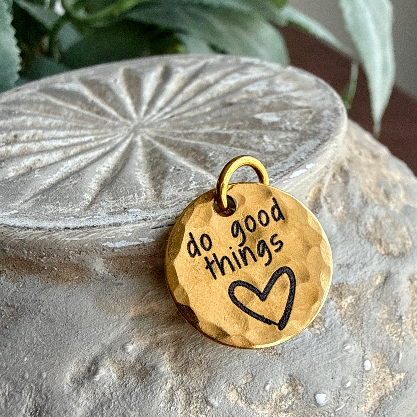 Do Good Things Charm | Inspirational Gold Jewelry Add-On