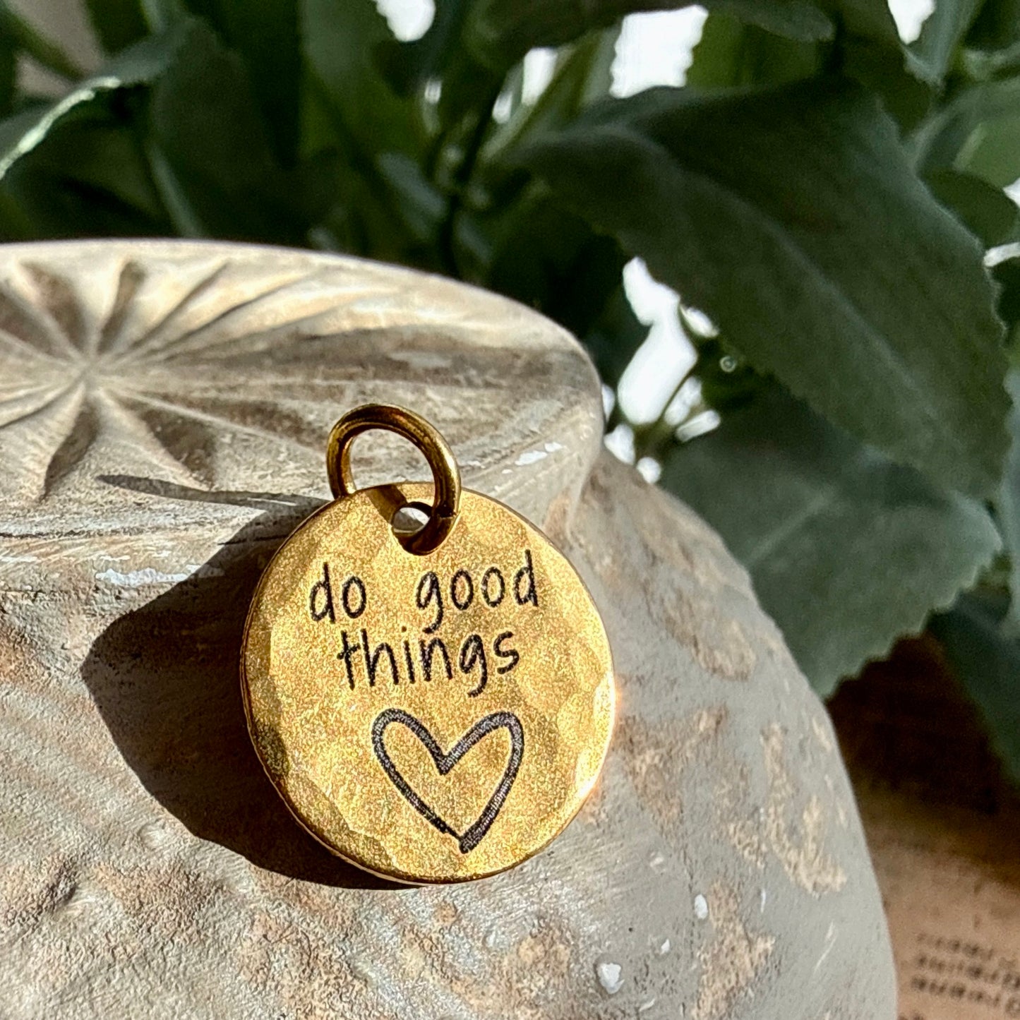 Do Good Things Charm | Inspirational Gold Jewelry Add-On