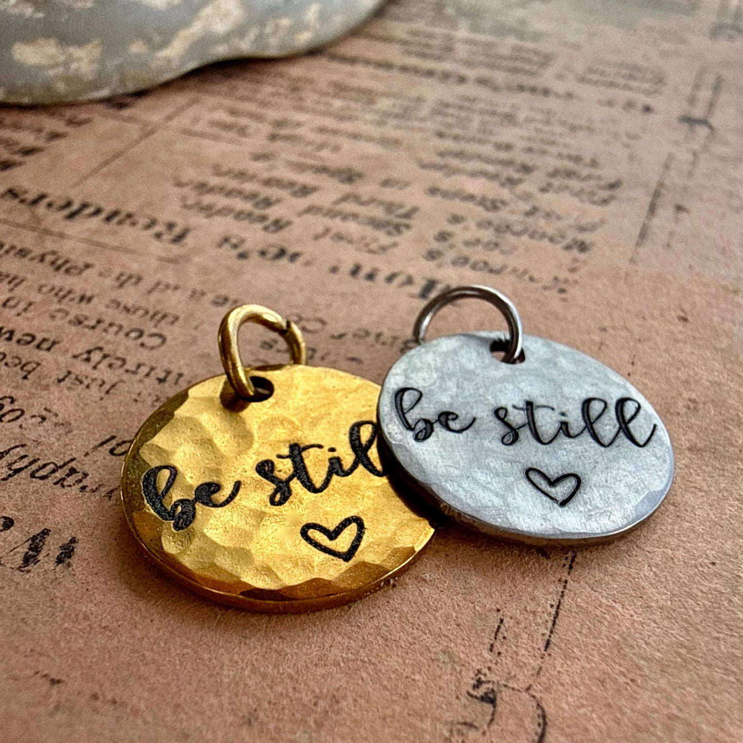 Be Still Charm | Christian Faith Gold Jewelry