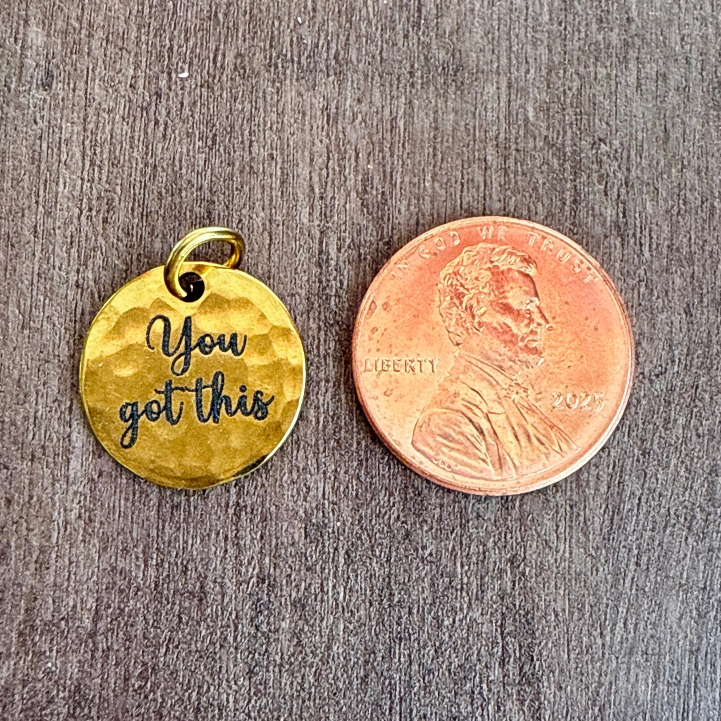 You Got This Charm | Encouragement Gold Jewelry Add-On