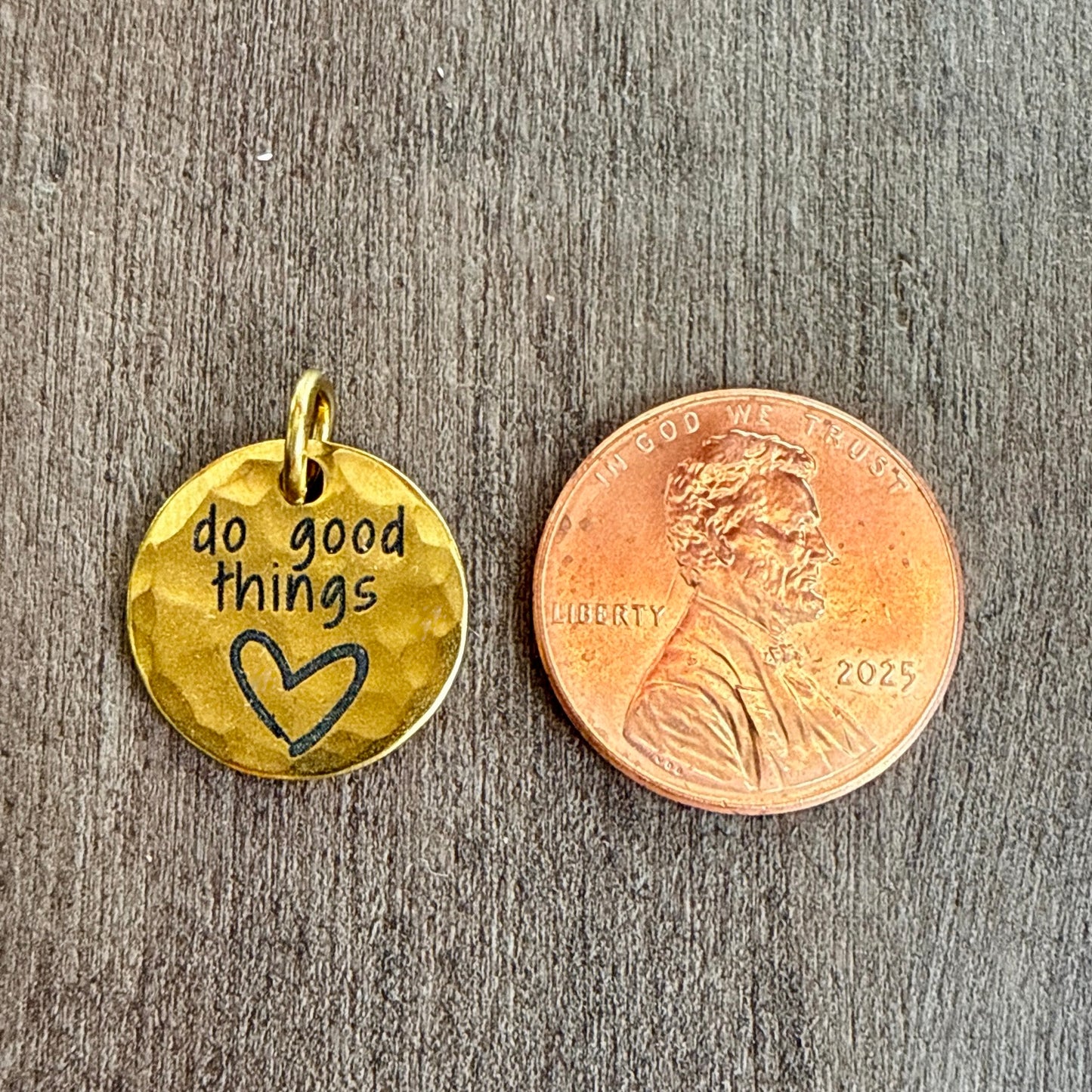Do Good Things Charm | Inspirational Gold Jewelry Add-On