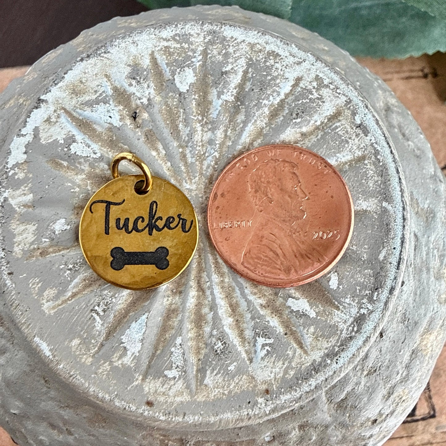 Personalized Dog Name Charm | Paw Print or Bone Keepsake