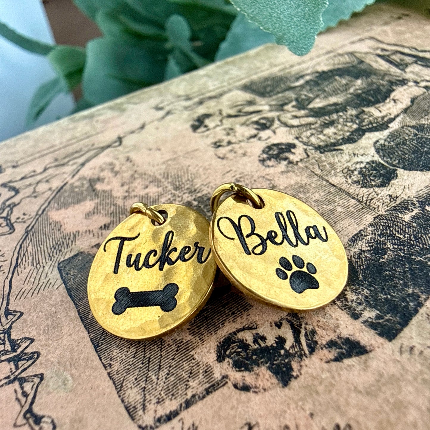 Personalized Dog Name Charm | Paw Print or Bone Keepsake