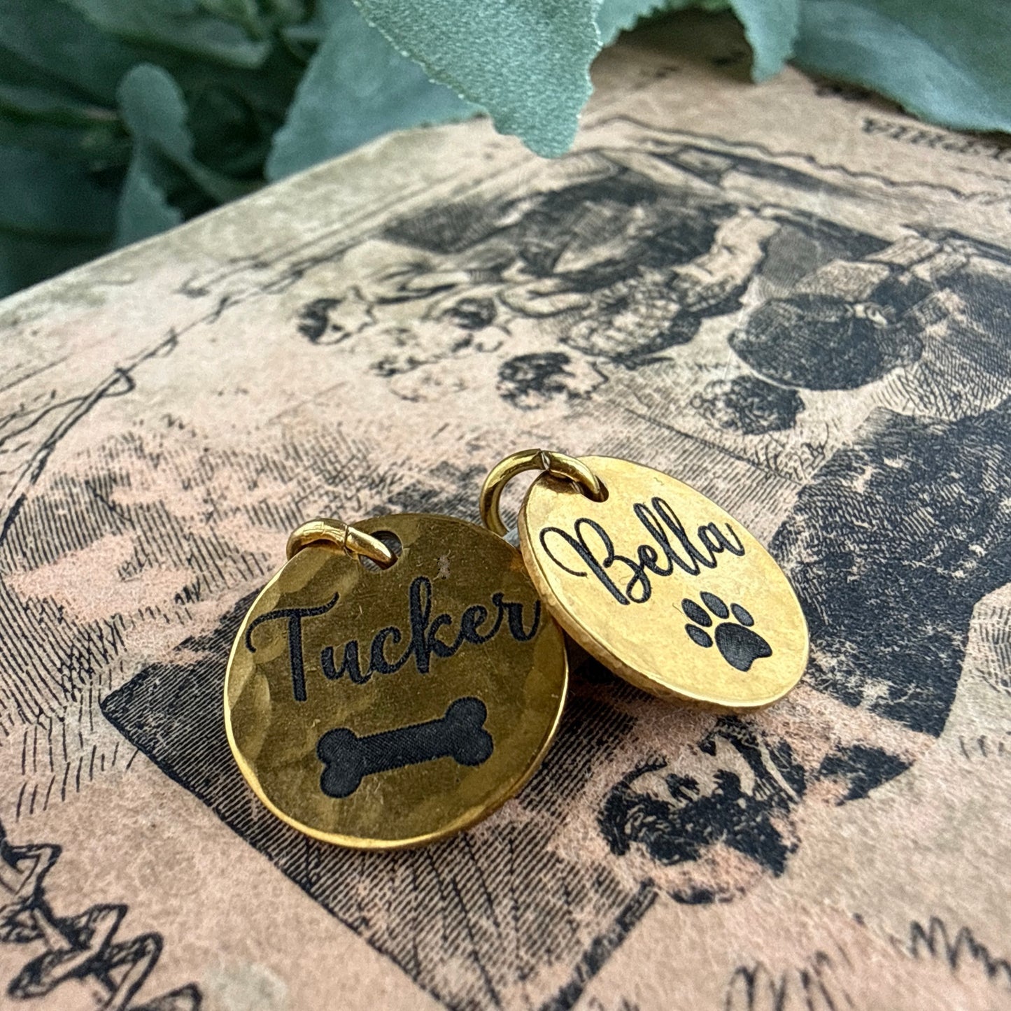 Personalized Dog Name Charm | Paw Print or Bone Keepsake