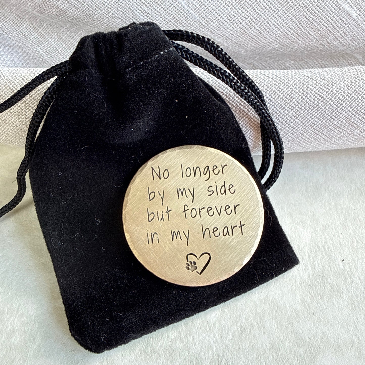 No Longer By My Side — Pet Memorial Keepsake Coin
