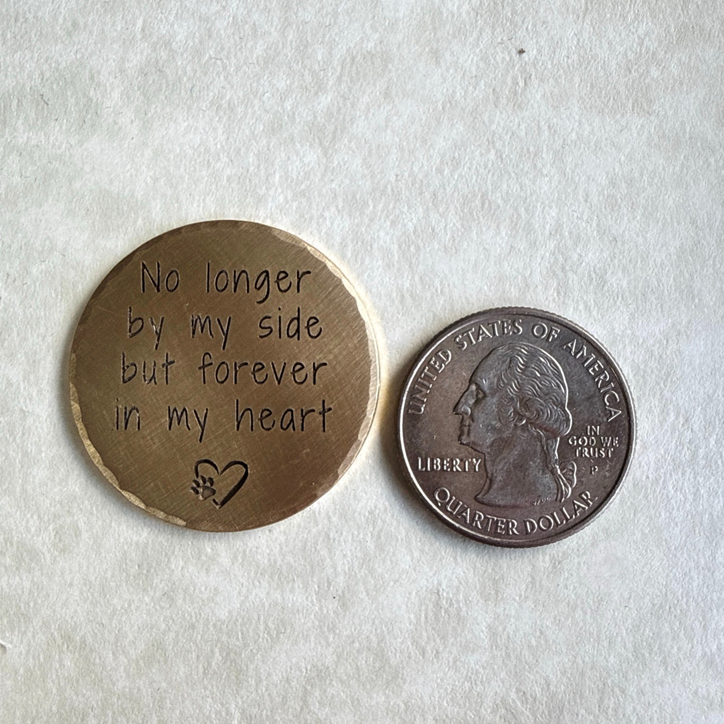 No Longer By My Side — Pet Memorial Keepsake Coin