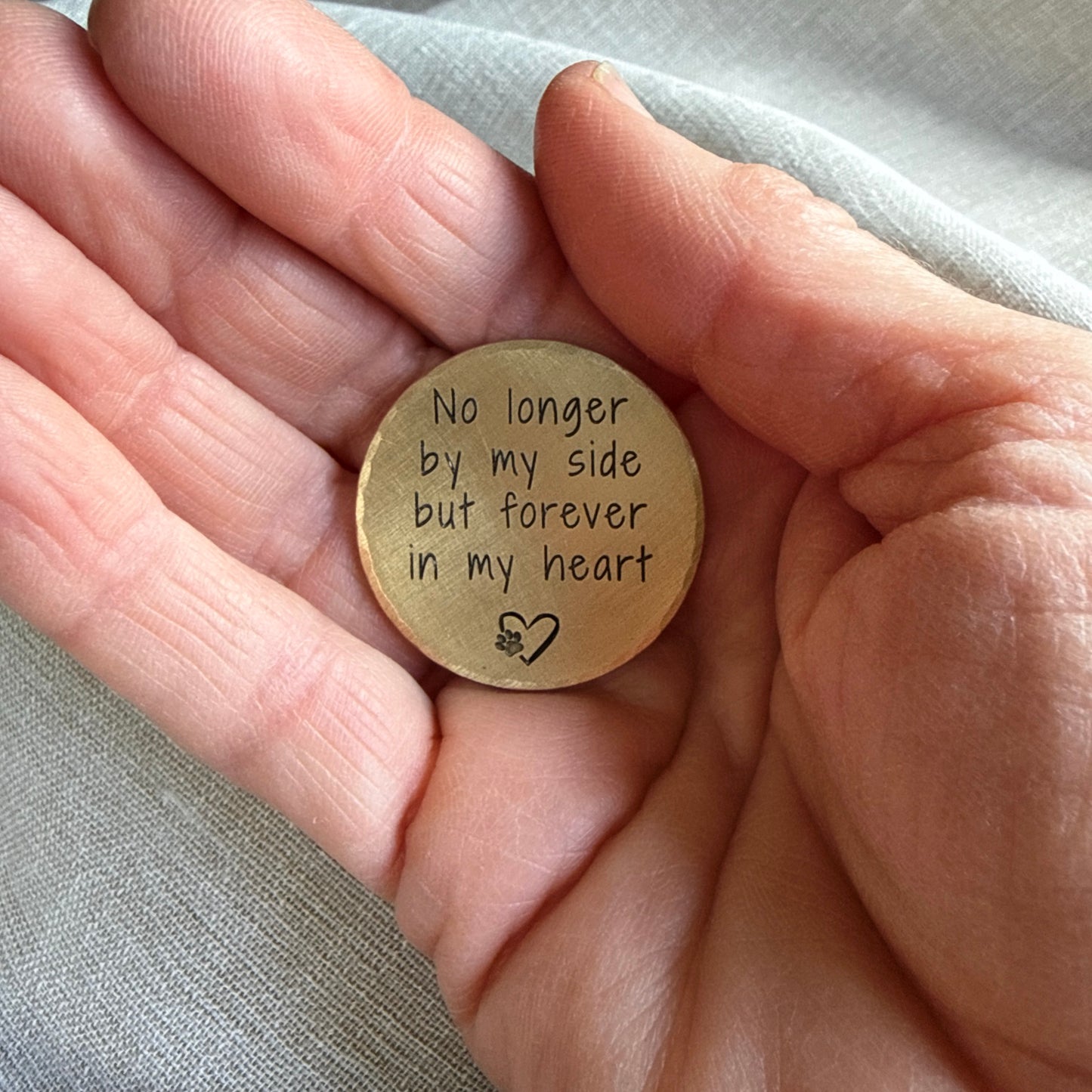 No Longer By My Side — Pet Memorial Keepsake Coin