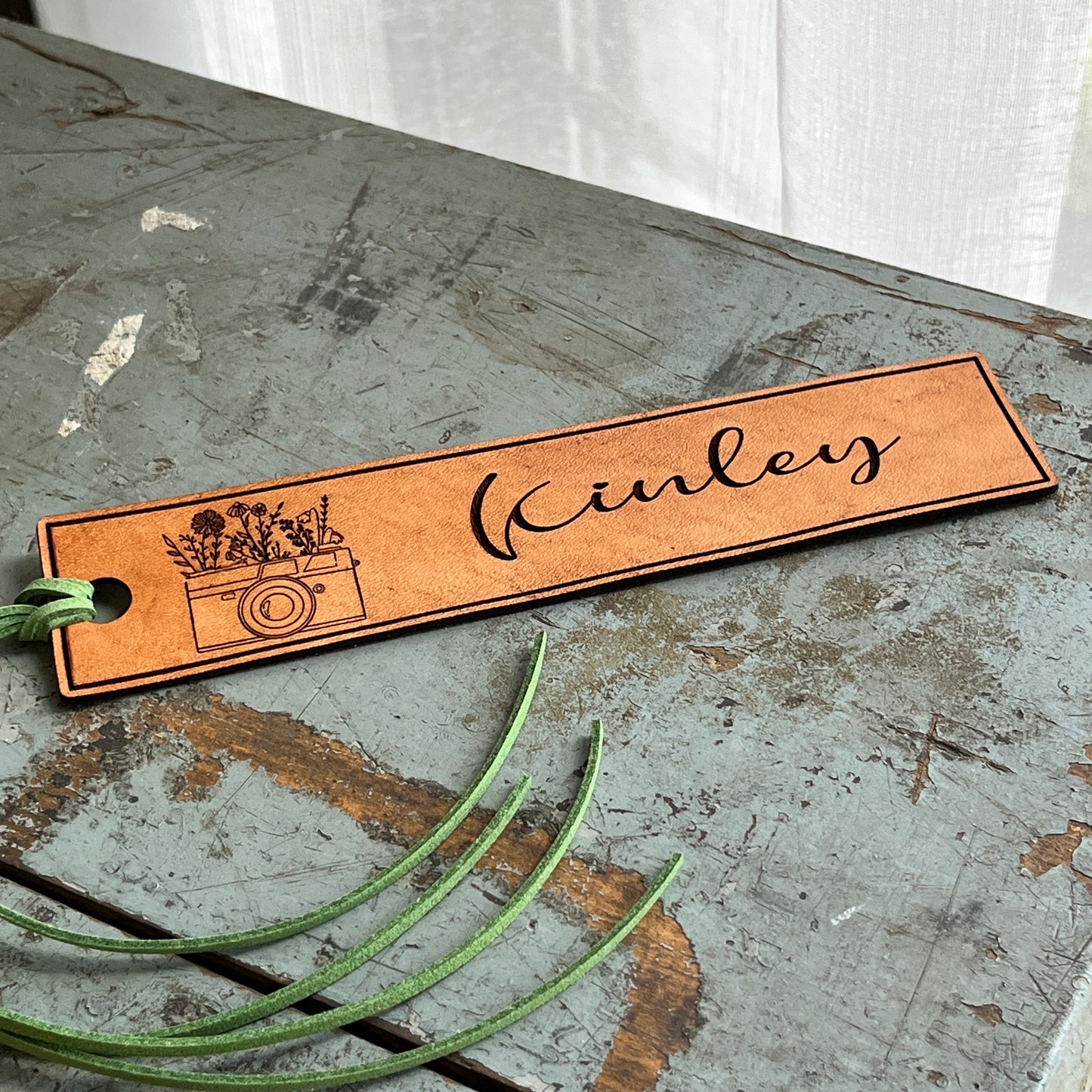 Custom Leather Bookmarks, Personalized Name Gifts for Photographers