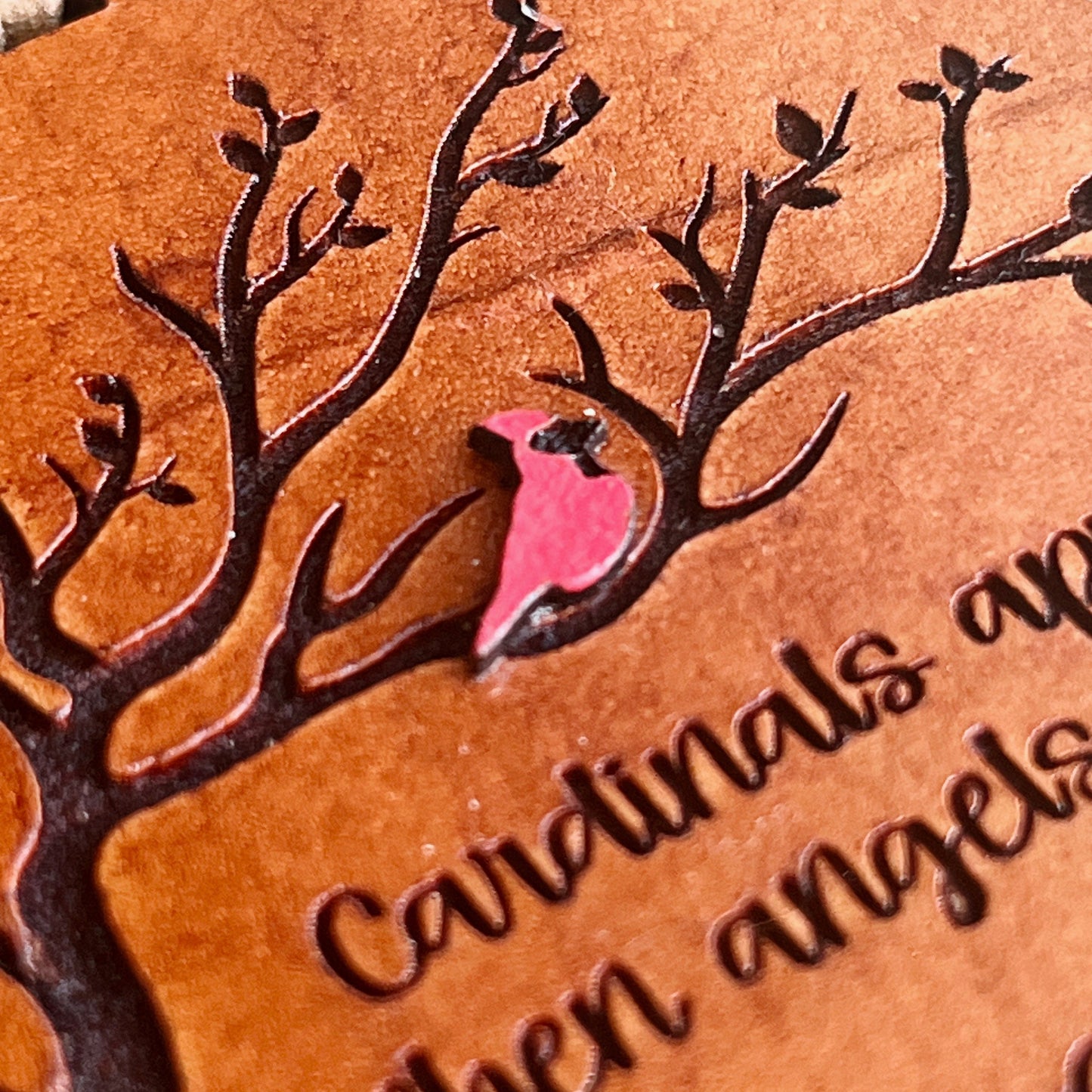 Cardinal Memorial Ornament – “Angels Are Near” Holiday Remembrance Gift