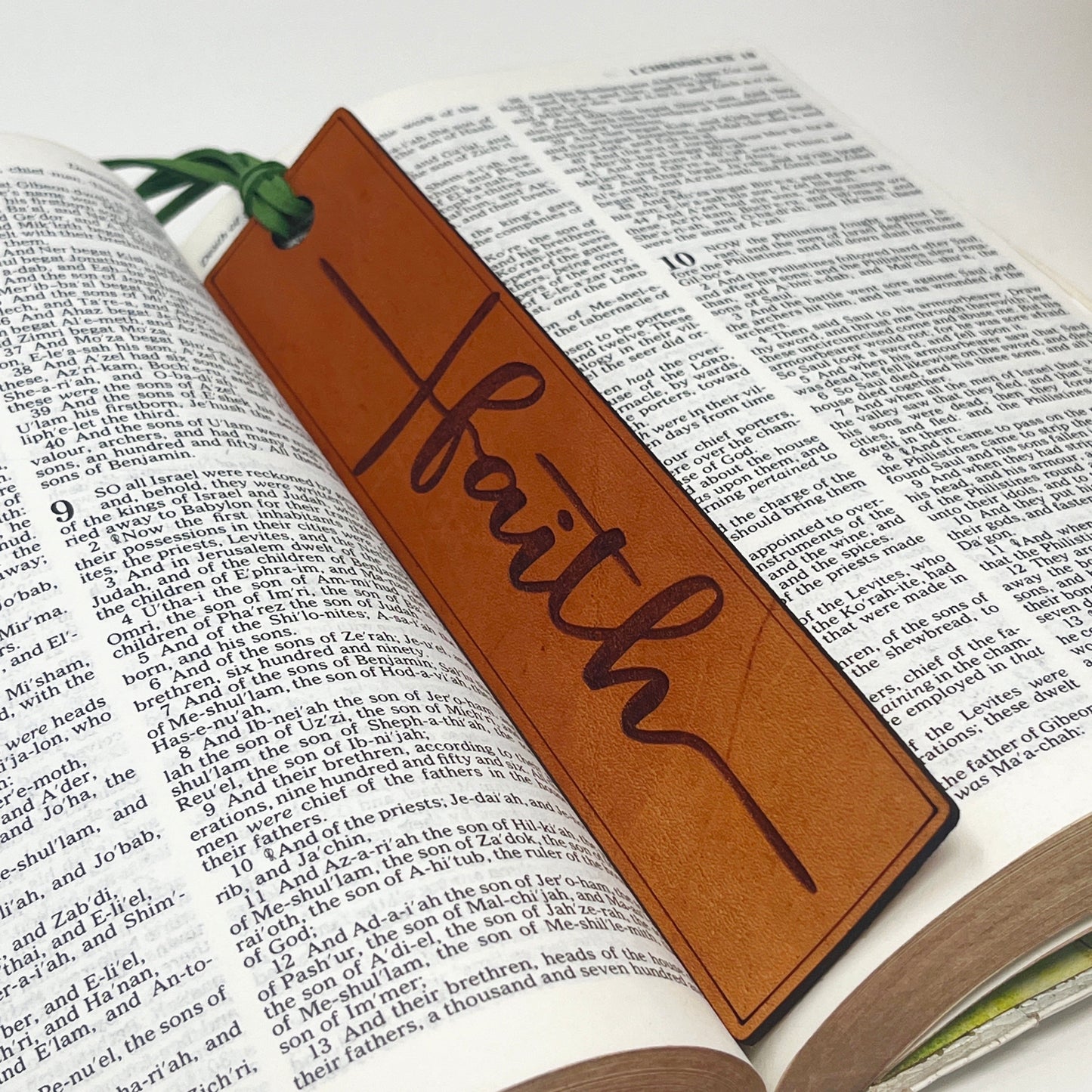 Engraved leather scripture bookmarks, Handcrafted Bookmarks, Christian Gifts