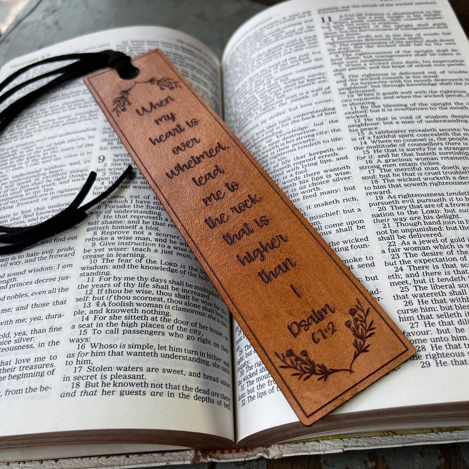 Reminding bookmark for strength and peace