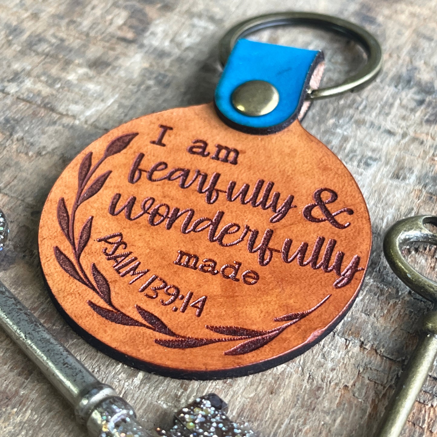 Fearfully & Wonderfully Made Psalm 139 Keychain – Christian Encouragement