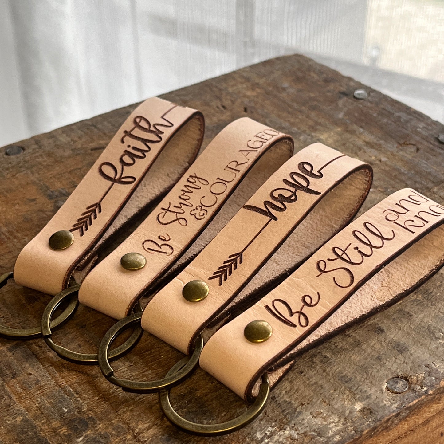Hope Leather Keychain, Jeremiah 29 Bible Verse Encouragement Gift to Uplift and Empower