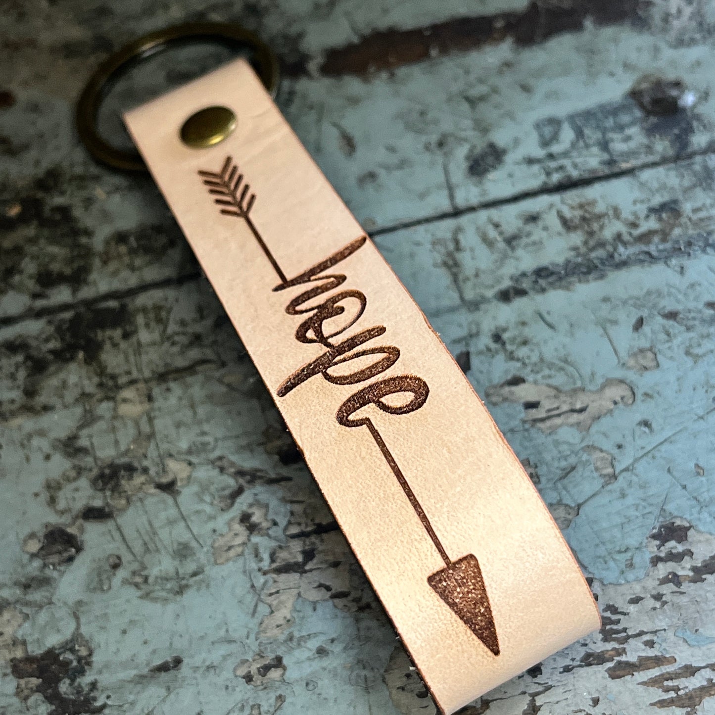 Hope Leather Keychain, Jeremiah 29 Bible Verse Encouragement Gift to Uplift and Empower