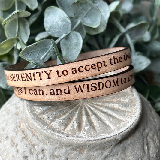 serenity prayer wrap bracelet