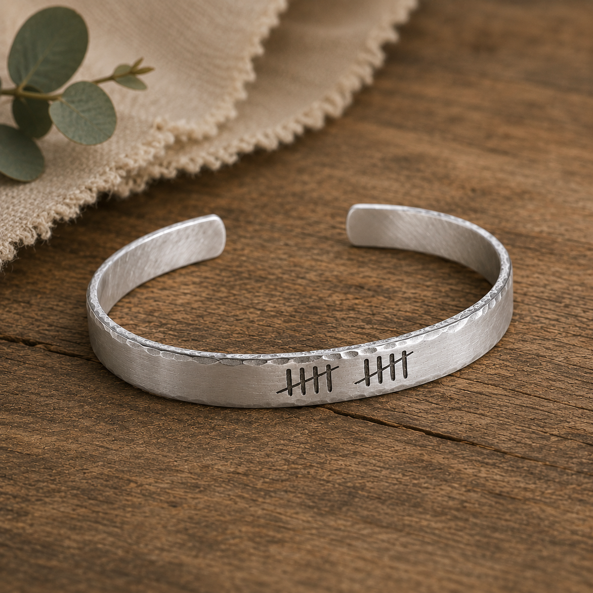 10 Year Anniversary Cuff Bracelet | Secret Message Inside | Personalized Gift for Wife