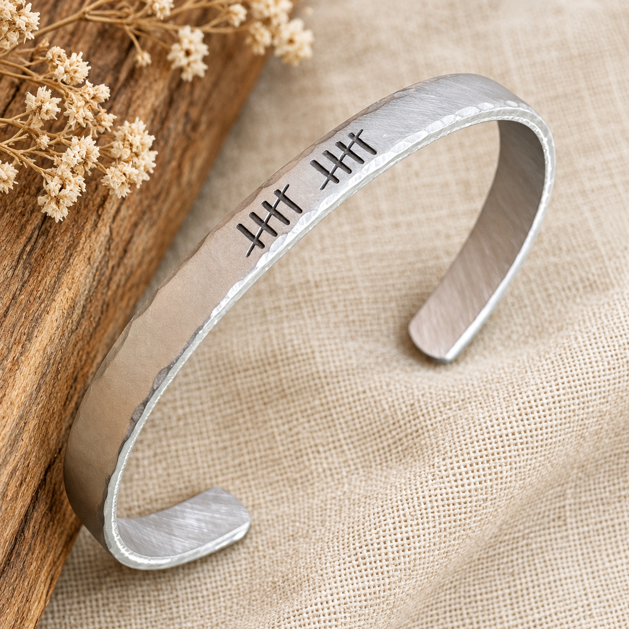 10 Year Anniversary Cuff Bracelet | Secret Message Inside | Personalized Gift for Wife
