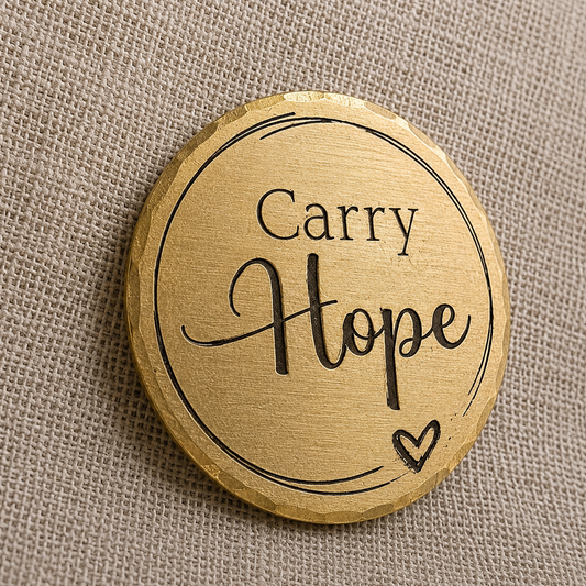 carry hope encouragement brass coin
